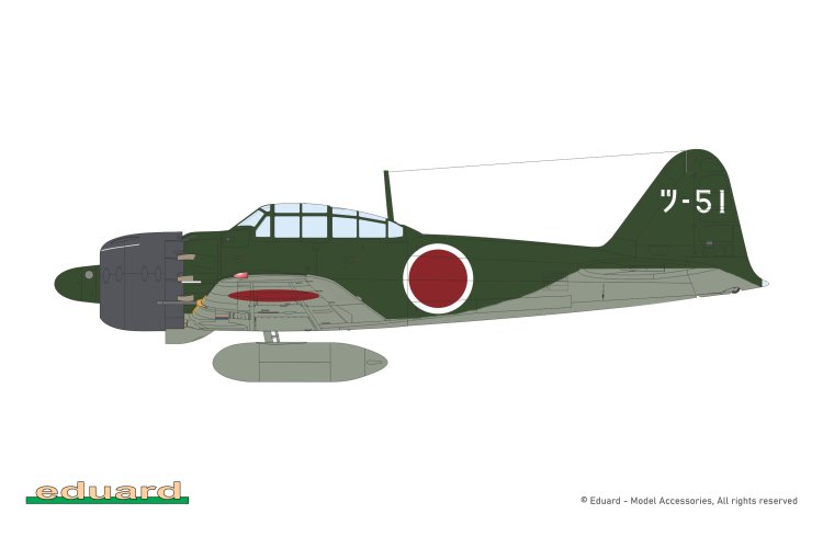 1:48 Eduard 82216 Mitsubishi A6M5 Zero Type 52a - Model 52 Kō WWII - ProfiPACK Edition - Japanese Aircraft - Edu82216 16 - EDU82216