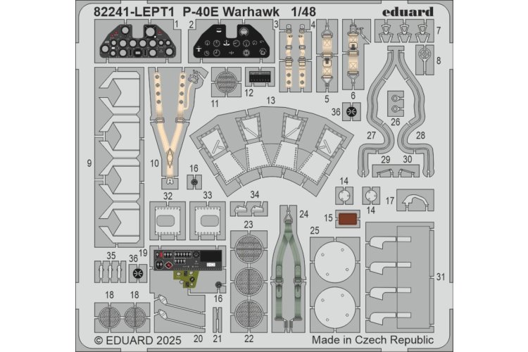 1:48 Eduard 82241 Curtiss P-40E Warhawk - Propellervliegtuig - Edu82241 3 - EDU82241