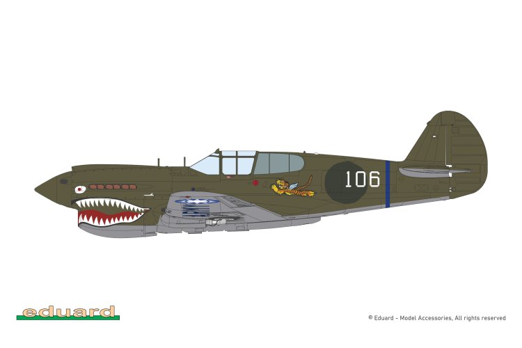 1:48 Eduard 84207 Curtiss P-40E Warhawk WWII - Weekend Edition - Amerikaans Vliegtuig - Edu84207 13 - EDU84207