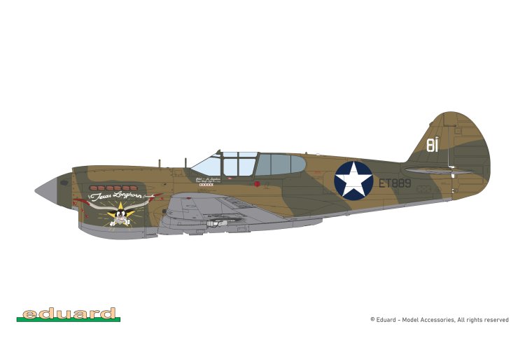 1:48 Eduard 84207 Curtiss P-40E Warhawk WWII - Weekend Edition - Amerikaans Vliegtuig - Edu84207 14 - EDU84207