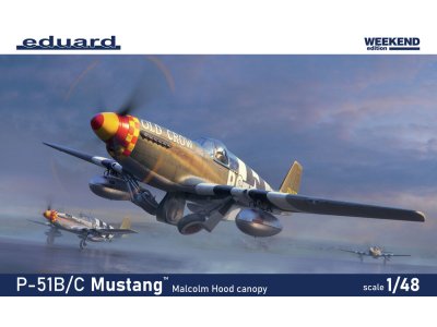 1:48 Eduard 84214 North American P-51B Mustang Malcolm Hood WWII - Weekend Edition - Amerikaans Jachtvliegtuig - Edu84214 1 - EDU84214