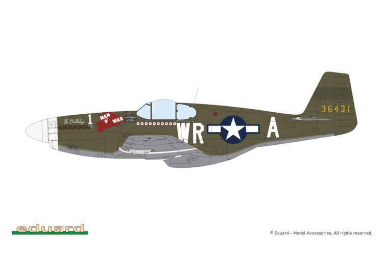 1:48 Eduard 84214 North American P-51B Mustang Malcolm Hood WWII - Weekend Edition - Amerikaans Jachtvliegtuig - Edu84214 2 - EDU84214