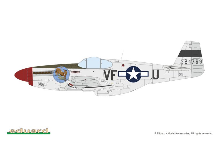 1:48 Eduard 84214 North American P-51B Mustang Malcolm Hood WWII - Weekend Edition - Amerikaans Jachtvliegtuig - Edu84214 3 - EDU84214