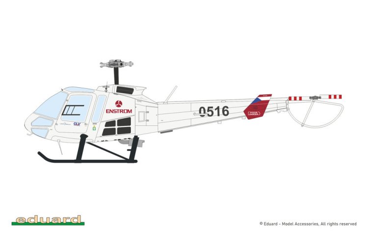 1:72 Eduard 972012 Enstrom 480 &ndash; American Helicopter - Edu972012 3 - EDU972012