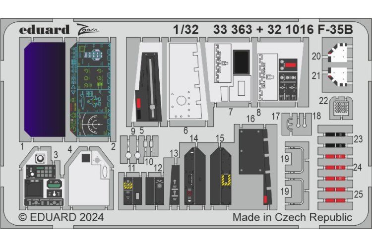 1:32 Eduard BIG33160 Accessoires voor F-35B - Trumpeter - Edubig33160 xs 4 - EDUBIG33160-XS