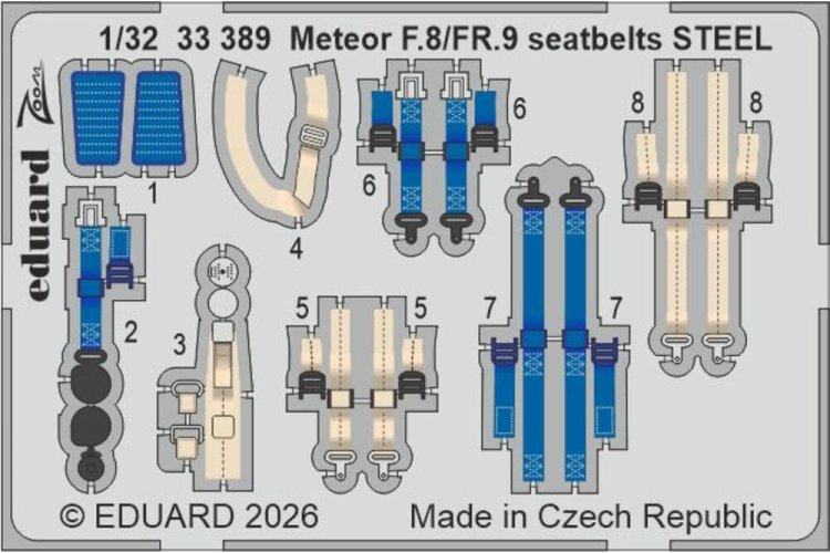 1:32 Eduard BIG33173 Accessoires Set voor Gloster Meteor F.8 - Revell - Edubig33173 xs 5 - EDUBIG33173-XS