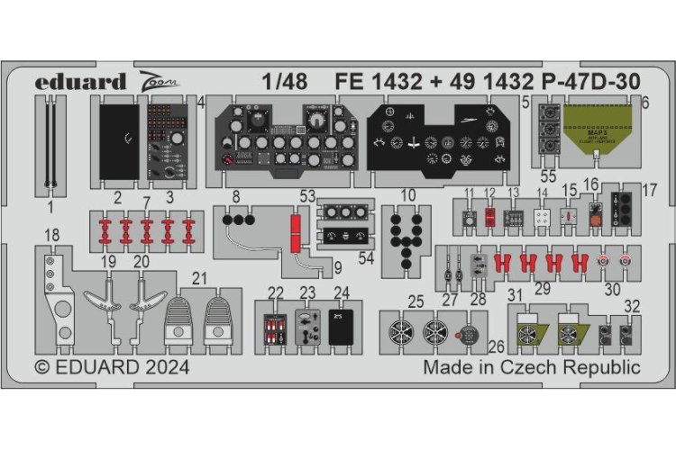 1:48 Eduard BIG49410 Accessories for P-47D-30 - MiniArt - Edubig49410 xs 4 - EDUBIG49410-XS