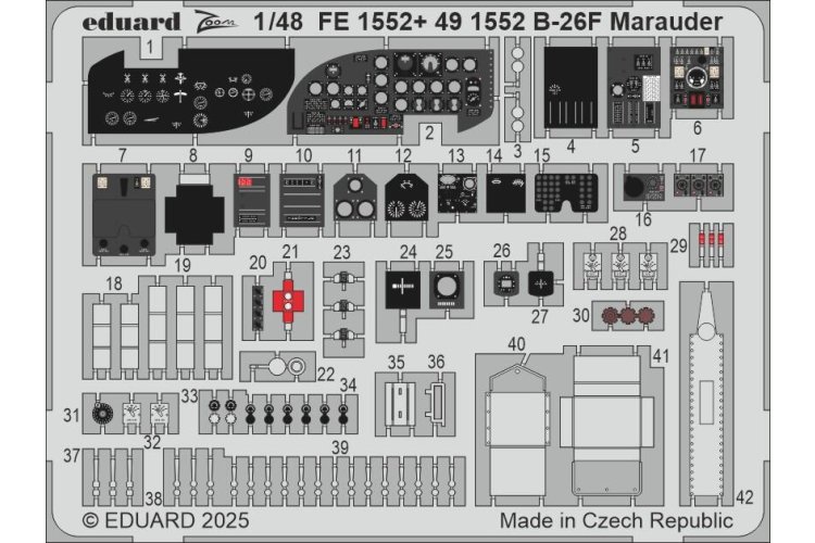 1:48 Eduard BIG49464 Accessories Set for B-26F Marauder Part I &ndash; ICM - Edubig49464 xs 6 - EDUBIG49464-XS
