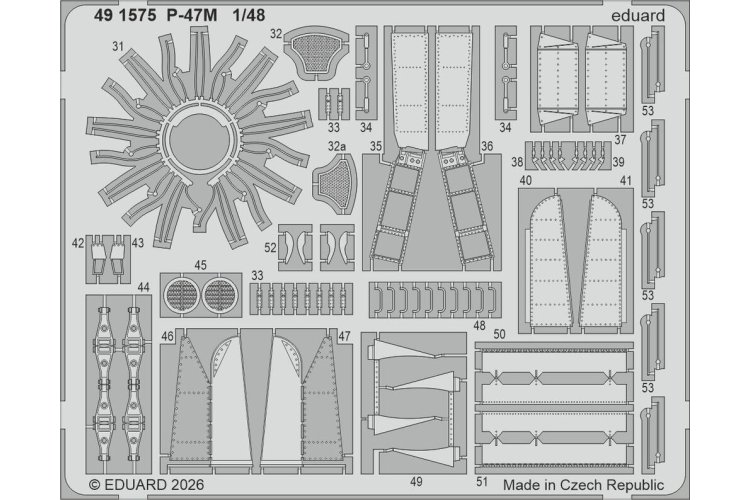 1:48 Eduard BIG49476 Accessoires Set voor Republic P-47M Thunderbolt - MiniArt - Edubig49476 xs 2 - EDUBIG49476-XS