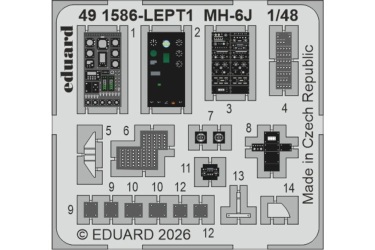 1:48 Eduard BIG49478 Detail Set for Hughes MH-6 J - ICM - Edubig49478 xs 1 - EDUBIG49478-XS