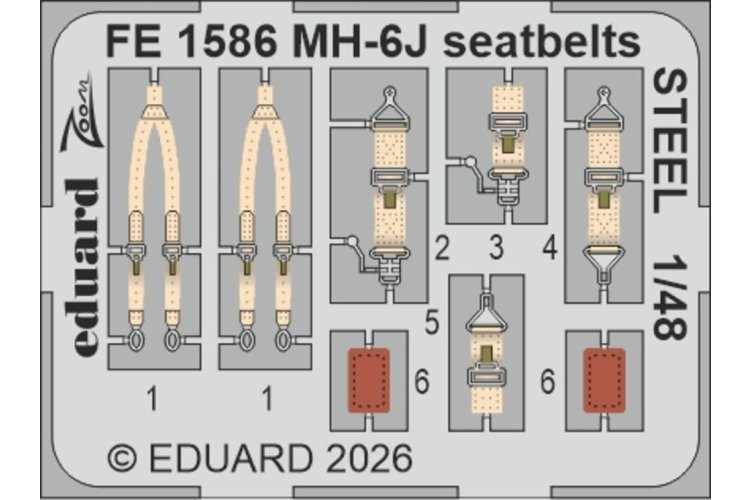 1:48 Eduard BIG49478 Detail Set for Hughes MH-6 J - ICM - Edubig49478 xs 3 - EDUBIG49478-XS