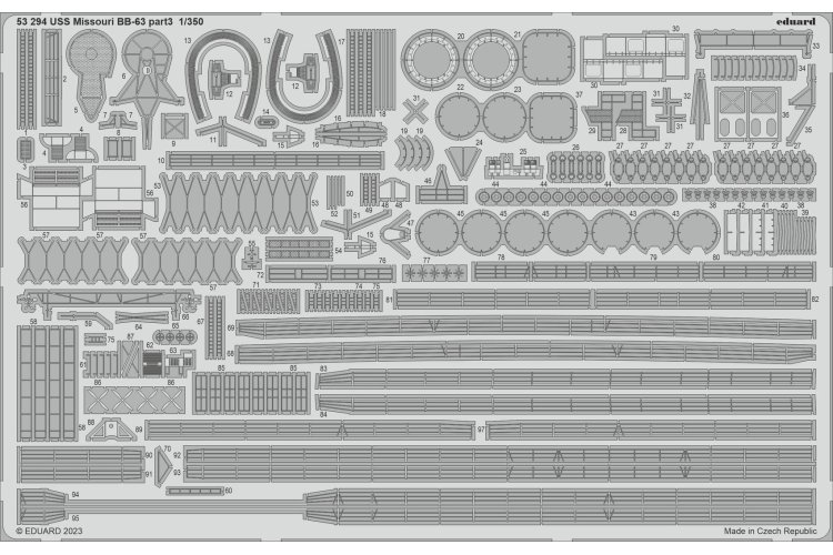 1:350 Eduard BIG5368 Accessoires for USS Missouri BB-63 - HobbyBoss - Edubig5368 2 - EDUBIG5368-XS