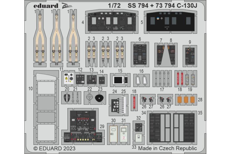 1:72 Eduard BIG72173 Accessoires for C-130J Part I - Zvezda - Edubig72173 2 - EDUBIG72173-XS