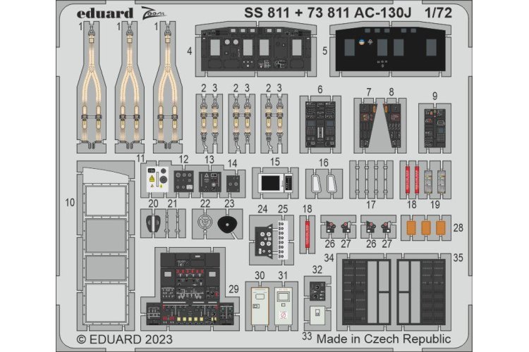 1:72 Eduard BIG72178 Accessoires for AC-130J Part I - Zvezda - Edubig72178 xs 3 - EDUBIG72178-XS