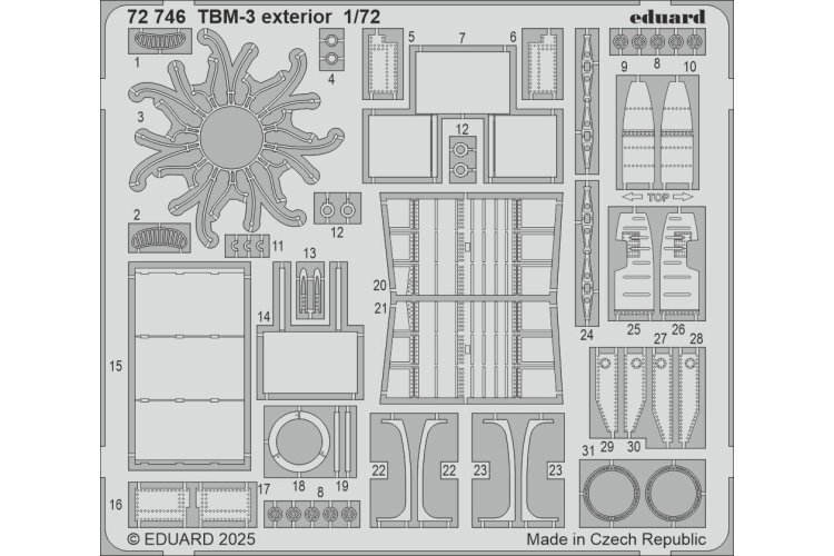 1:72 Eduard BIG72186 Accessoires voor TBM-3 Avenger - Hobbyboss - Edubig72186 6 - EDUBIG72186