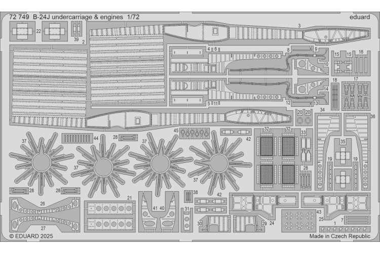 1:72 Eduard BIG72187 Accessoires Set voor B-24J - Hasegawa - Edubig72187 xs 2 - EDUBIG72187-XS