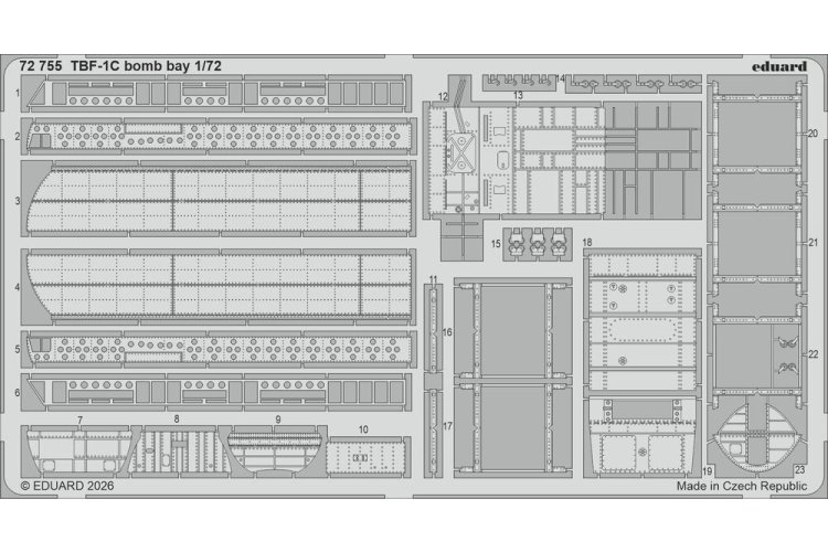 1:72 Eduard BIG72191 Accessories Set for Grumman TBF-1C Avenger &ndash; HobbyBoss - Edubig72191 xs 4 - EDUBIG72191-XS