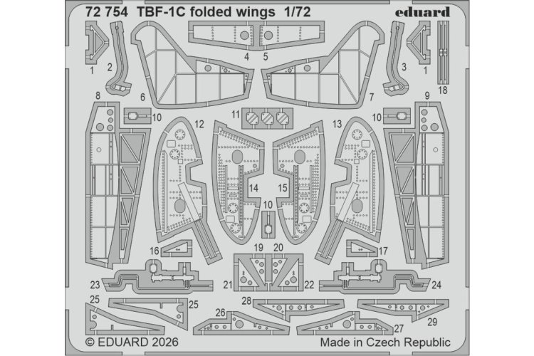 1:72 Eduard BIG72192 Accessories Set for Grumman TBF-1C Avenger &ndash; HobbyBoss - Edubig72192 xs 2 - EDUBIG72192-XS