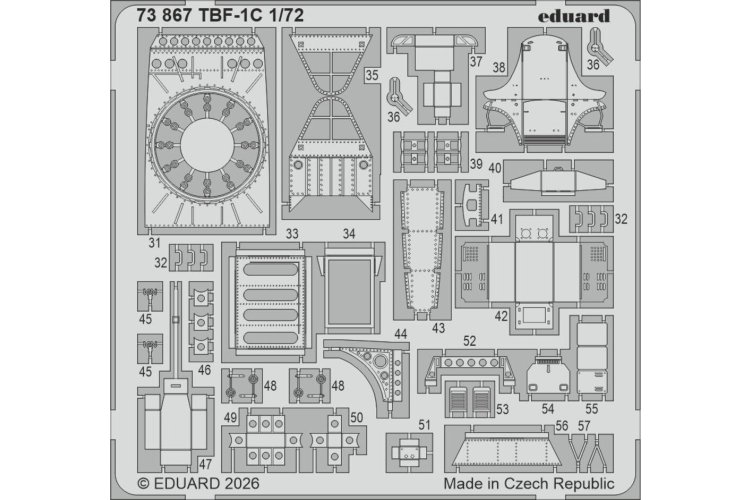 1:72 Eduard BIG72192 Accessories Set for Grumman TBF-1C Avenger &ndash; HobbyBoss - Edubig72192 xs 5 - EDUBIG72192-XS