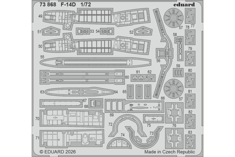 1:72 Eduard BIG72193 Detail Set for Grumman F-14D Tomcat - Tamiya - Edubig72193 xs 1 - EDUBIG72193-XS