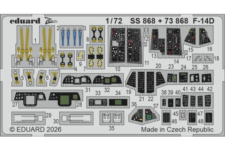 1:72 Eduard BIG72193 Detail Set for Grumman F-14D Tomcat - Tamiya - Edubig72193 xs 3 - EDUBIG72193-XS