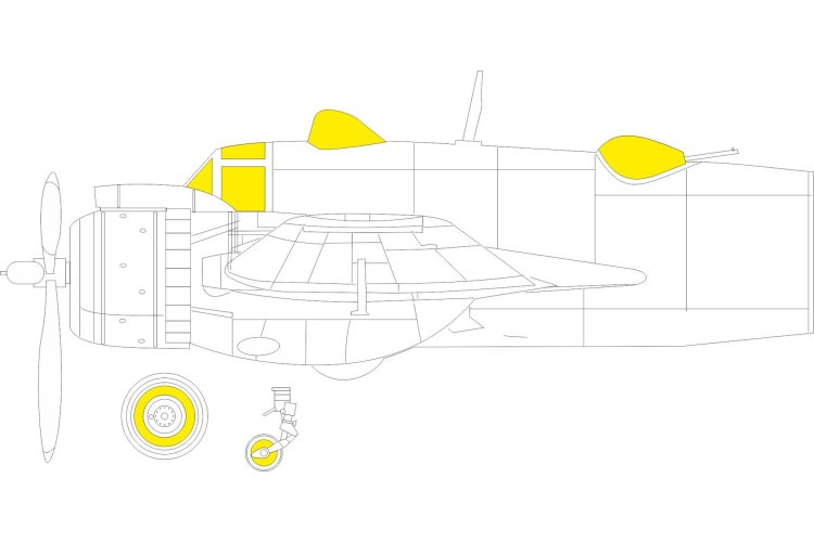1:48 Eduard EX1149 TFace Mask Set for Beaufighter Mk.VI &ndash; Revell - Eduex1149 xs 1 - EDUEX1149-XS