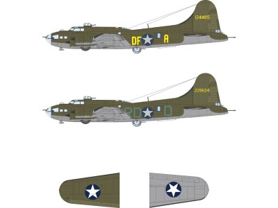 1:48 Eduard EX1170 US Nationale Insignes en Codeletters voor Boeing B-17F - Revell - Eduex1170 xs 1 - EDUEX1170-XS