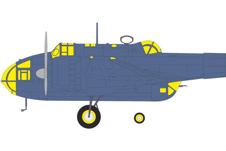 1:48 Eduard EX1176 TFace Mask Set for Handley Page Hampden TB Mk.I &ndash; ICM - Eduex1176 xs 1 - EDUEX1176-XS