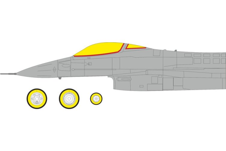 1:48 Eduard EX1180 TFace Maskering Set voor Lockheed Martin F-16CJ Block 50 - Tamiya - Eduex1180 xs 1 - EDUEX1180-XS