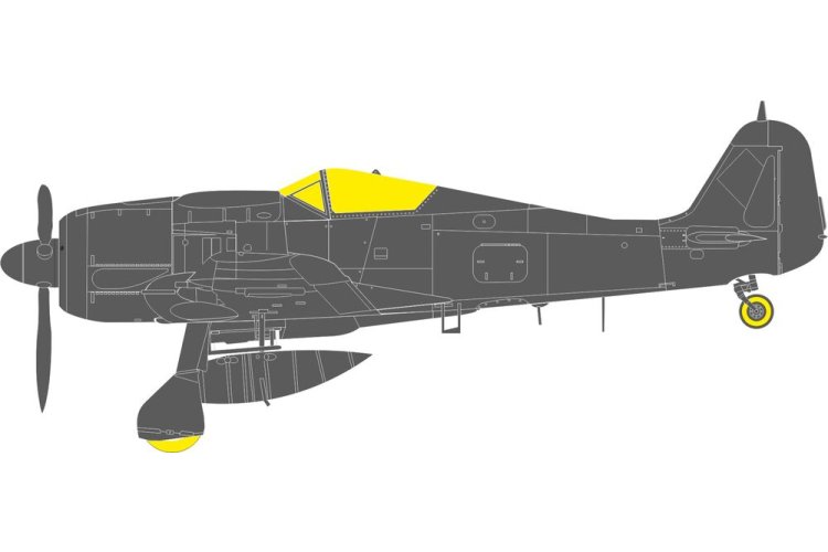 1:48 Eduard EX1190 TFace Mask Set for Focke-Wulf Fw 190 A-8 - HobbyBoss - Eduex1190 xs 1 - EDUEX1190-XS