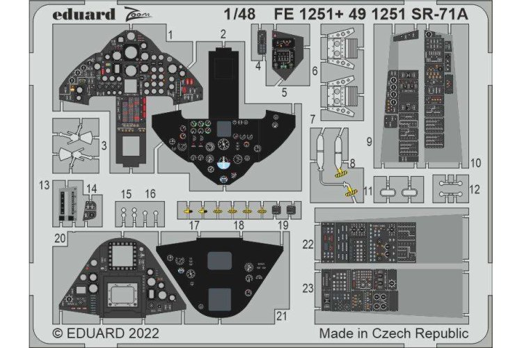 1:48 Eduard FE1251 Accessoires for SR-71 A Blackbird - Revell - Edufe1251 1 z1 1 - EDUFE1251-XS
