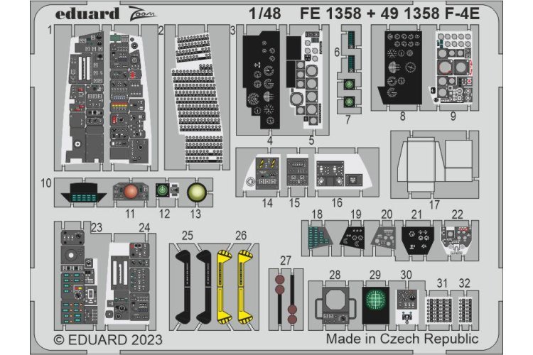 1:48 Eduard FE1358 Accessoires for F-4E - MENG - Edufe1358 1 - EDUFE1358-XS