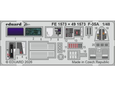 1:48 Eduard FE1573 Stalen Veiligheidsgordels voor F-35A - Italeri - Edufe1573 xs 1 - EDUFE1573-XS