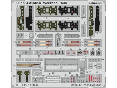 1:48 Eduard FE1584 Zoom Set voor Mitsubishi A6M2-K - Weekend Edition - Eduard - Edufe1584 xs 1 - EDUFE1584-XS