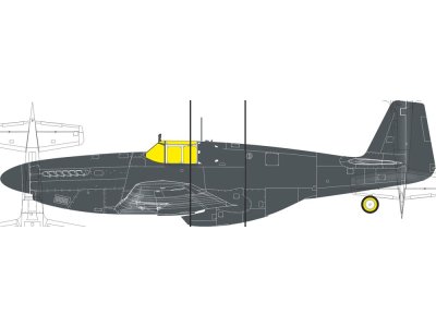 1:32 Eduard JX351 TFace Mask Set - Birdcage Canopy for North American P-51B - Edujx351 xs 1 - EDUJX351-XS