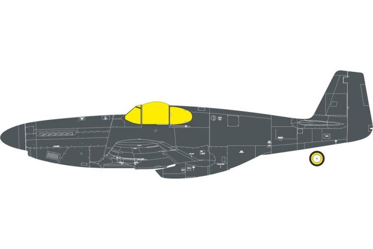 1:32 Eduard JX352 TFace Mask Set - Malcolm Hood Canopy for North American P-51B - Edujx352 xs 1 - EDUJX352-XS
