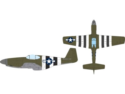 1:32 Eduard JX354 US National Insignia - D-Day Stripes for North American P-51B - Edujx354 xs 1 - EDUJX354-XS
