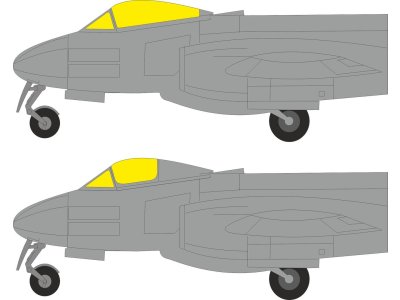 1:32 Eduard JX356 TFace Masking Set for Gloster Meteor F.8 - Revell - Edujx356 xs 1 - EDUJX356-XS