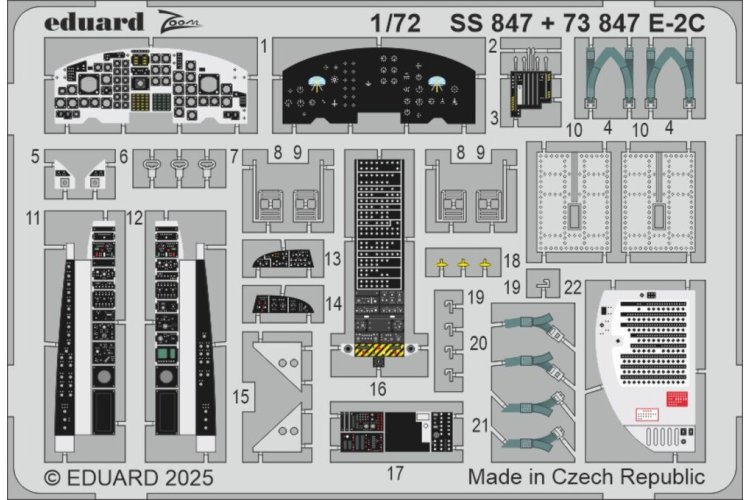 1:72 Eduard SS847 Accessories for Hawkeye E-2C - Heller - Eduss847 xs 1 - EDUSS847-XS