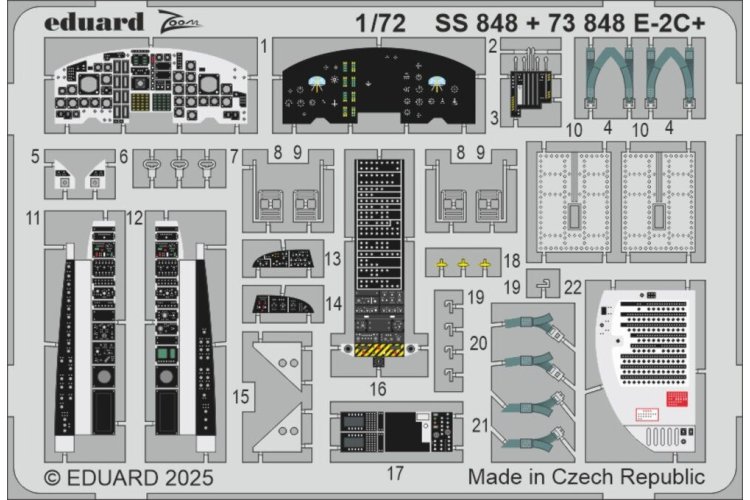 1:72 Eduard SS848 Accessories for Hawkeye E-2C+ Detail Set - Heller - Eduss848 xs 1 - EDUSS848-XS