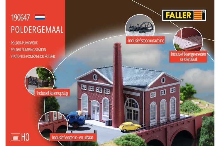 1:87 H0 Faller 190647 Poldergemaal - Polder-pompwerk - Diorama - Fa190647 1 - FA190647