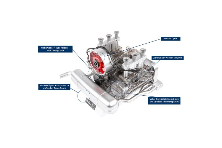 1:4 Franzis 15099-8 Moteur Boxer De La Porsche 911 - Motor Engine Kit - Volledig in de Franse taal! - Fr15099 8 7 - FR15099-8