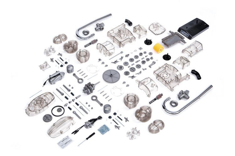 1:2 Franzis 67009 BMW R90S Flat Twin Engine - Fr67009 13 - FR67009