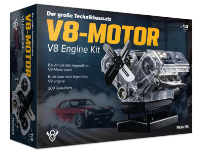 1:3 Franzis 67114-1 V8 Engine Kit - Fr67114 1 1 - FR67114-1