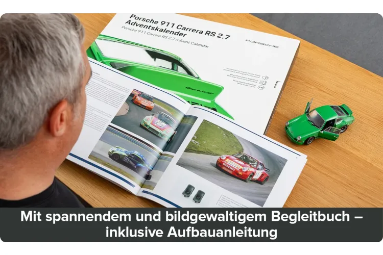 1:24 Franzis 67238 Porsche 911 Carrera RS 2.7 - Groen - Sport Auto - Adventskalender - Fr67238 7 - FR67238