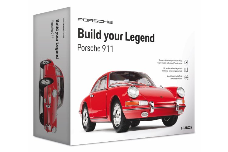 1:24 Franzis 67247 Build your Legend - Porsche 911 - Rood - Geluid en LED-verlichting - Fr67247 2 - FR67247