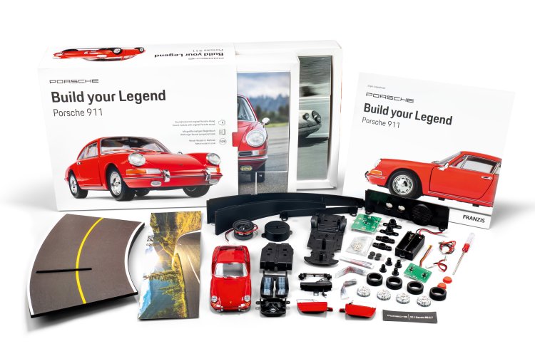 1:24 Franzis 67247 Build your Legend - Porsche 911 - Rood - Geluid en LED-verlichting - Fr67247 6 - FR67247