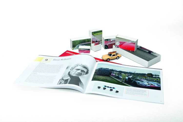 1:43 Franzis 67263 Porsche 911 met Surfplank - Champagnegeel - Adventskalender met Geluid - Fr67263 7 - FR67263