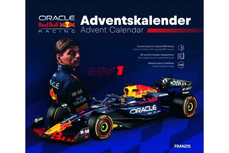 1:43 Franzis 67265 Oracle Red Bull Racing RB21 - Max Verstappen - Formule 1 - Adventskalender met Geluid - Fr67265 3 - FR67265