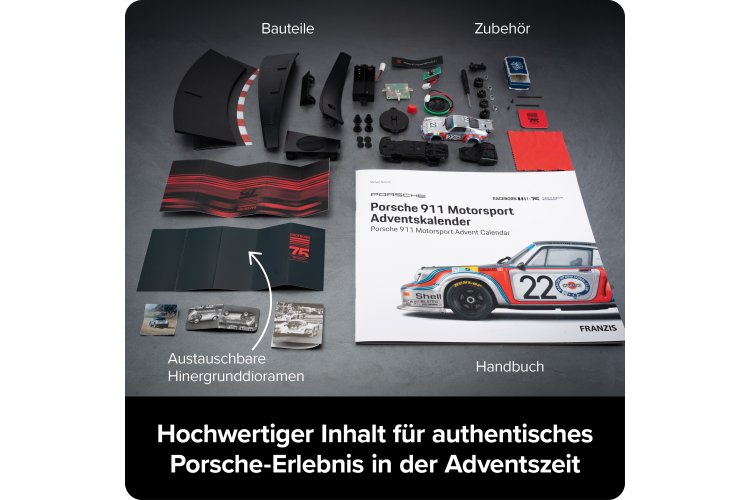1:43 Franzis 67275 Porsche 911 Motorsport - Carrera RSR Turbo 2.1 - Advent Calendar with Sound - Fr67275 22 - FR67275